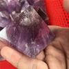 1pc Gemstone Crystal Stone Folk Crafts Natural Purple Amethyst Quartz Pyramid 45-50mm for Home Decor view 2