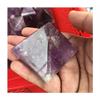 1pc Gemstone Crystal Stone Folk Crafts Natural Purple Amethyst Quartz Pyramid 45-50mm for Home Decor view 4