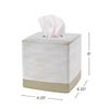Avanti Linens - Tissue Box Cover, Guest Bathroom Essentials, Modern Home Decor (Drift Collection) view 2