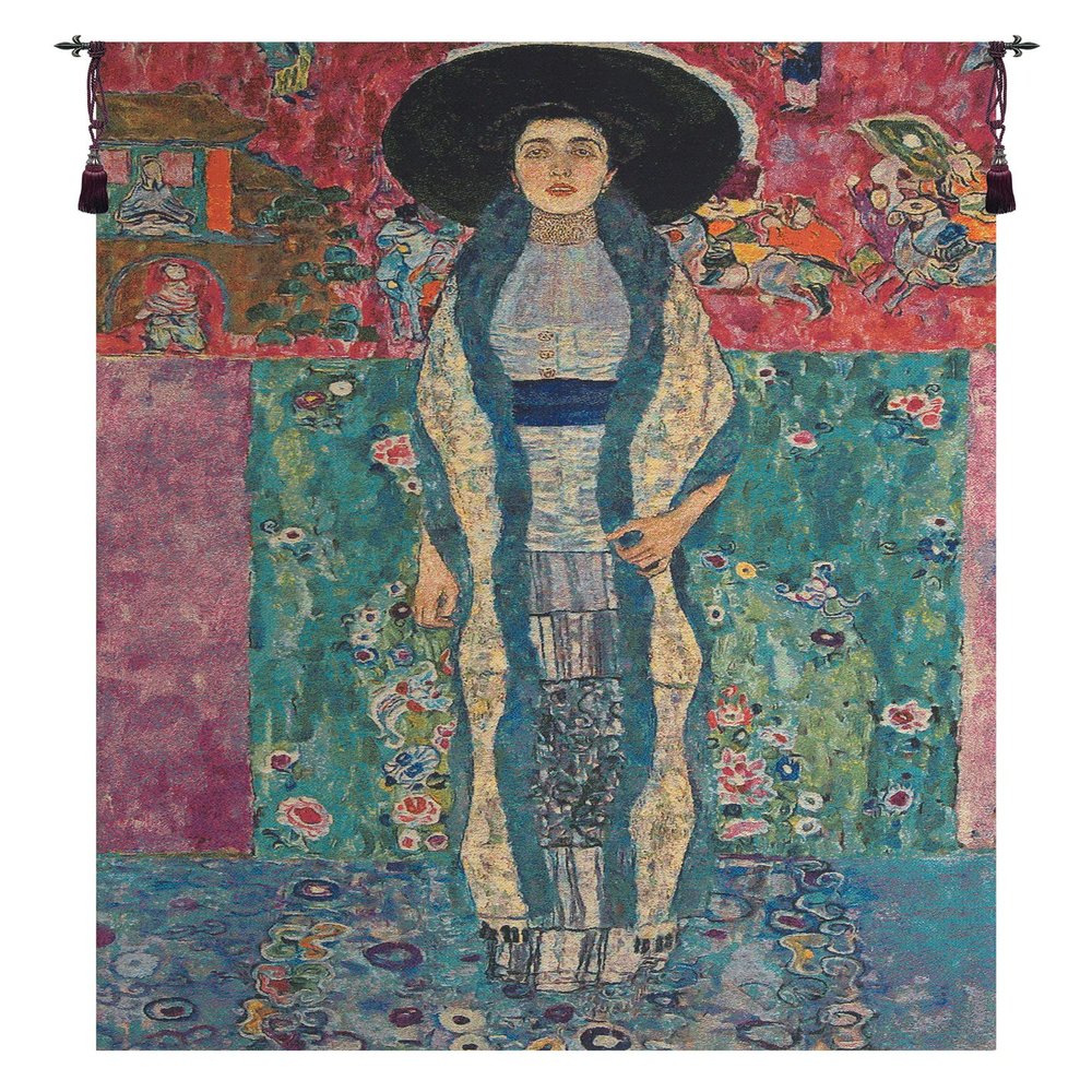 C Charlotte Home Furnishings Inc Adele Block-Bauer European Tapestry Wall Hanging | Viscose Cotton and Polyester Blend Wall Art | 28 in. x 18 in | Home Decor Accents | Inspired by Gustav Klimt