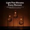 Firefly Fuels Refillable Glass Oil Candle - Transcend 8.38 Hurricane-Style Indoor/Outdoor Lantern. Clean Candle for Dining, Events, and Emergency Lighting. Use with Liquid Paraffin or Lamp Oil view 3