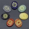 1set Natural Crystals Stone Mixed Quartz 7 Chakra Folk Crafts 30mm for Gifts view 4