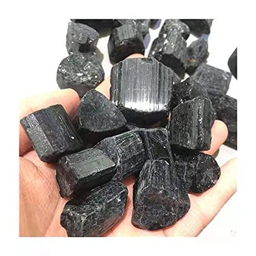Natural Gemstone Black Tourmaline Rough Specimen Stone 200g for Home Decoration