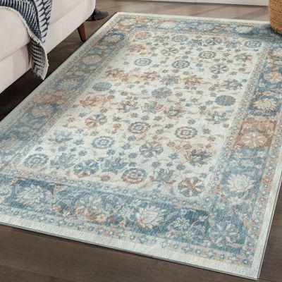 LUXE WEAVERS Patricia Collection 125 Ivory 9x12 Oriental Floral Area Rug