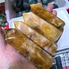 1pc natual Gemstone Crystal Stones Yellow Healer Quartz Point Wand Tower 80-90mm for Home Decoration view 2