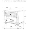 Coaster Home Furnishings - Barzini - Wood - 2-Drawer Nightstand with Felt-Lined Top Drawer, Crystal Hardware, Acrylic Panels and Bun Feet - Bedroom - White - 205892 view 3