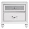 Coaster Home Furnishings - Barzini - Wood - 2-Drawer Nightstand with Felt-Lined Top Drawer, Crystal Hardware, Acrylic Panels and Bun Feet - Bedroom - White - 205892 view 4