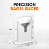 Cheer Collection Guillotine Style Bagel Slicer with Safety Shield - Sharp Serrated Stainless Steel Blade for Cutting Bagels - Fits Bagels up to 2" Thick and 4.5" Diameter view 3