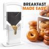 Cheer Collection Guillotine Style Bagel Slicer with Safety Shield - Sharp Serrated Stainless Steel Blade for Cutting Bagels - Fits Bagels up to 2" Thick and 4.5" Diameter view 4