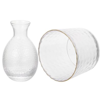 1 Set Ice Bucket Japanese Sake Flagon Sake Bottle Sake Decanter Sake Warm Pot Transparent Decanter Japanese Wine Warmer Sake Pot Ice Container Japanese Wine Decanter