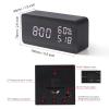 Dasike Wooden Digital Alarm Clock, Multifunctional Digital Display, 3 Alarm Settings, Weekend Mode, Snooze, Brightness Adjustable, Suitable for Living Room, Bedroom and Kitchen (Black) view 2