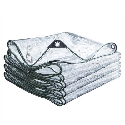 KOOEIN Heavy Duty Tarpaulin,Waterproof Tarpaulin for Gardens,Universal Transparent Tarps,with Grommet,Heat Insulation Awning,Plant Antifreeze Tarpaulin,0.35mm,2.6x2m/8.5x6.6ft