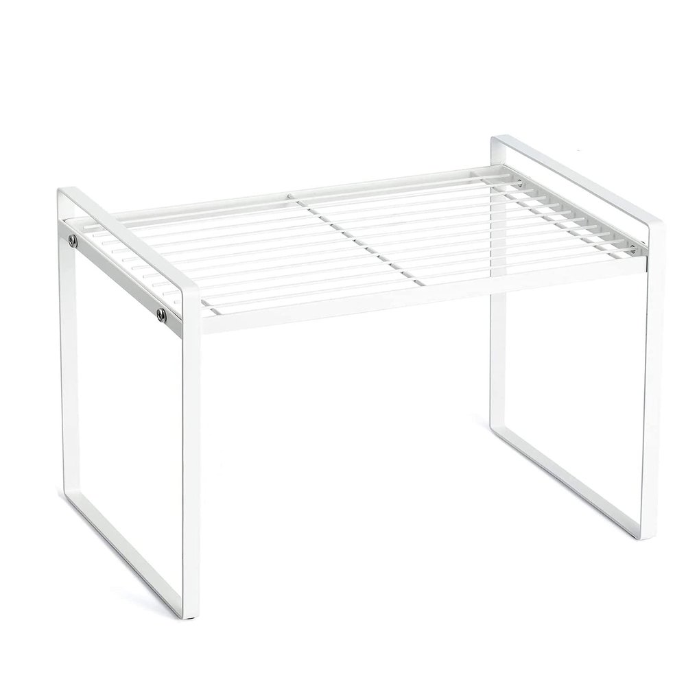 Countertop Organizer, Cupboard Stand Spice Rack, 13" Cabinet Pantry Shelf, Organization and Storage For Kitchen Bathroom Milky White (white, L13" X W8" X H9.4")