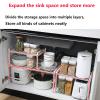 Countertop Organizer, Cupboard Stand Spice Rack, 13" Cabinet Pantry Shelf, Organization and Storage For Kitchen Bathroom Milky White (white, L13" X W8" X H9.4") view 3