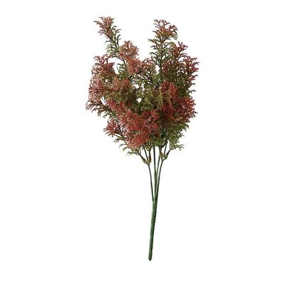 DUO ER 2pcs Artificial Plant Grass Home Office Plant Ornament Wedding Party Plastic Grass Bundle, Rose Red (Color : 03)