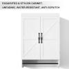 SRIWATANA Bathroom Storage Wall Cabinet Over The Toilet with Adjustable Shelf, Space Saver 2-Door Medicine Cabinet with Metal Bar, White view 4
