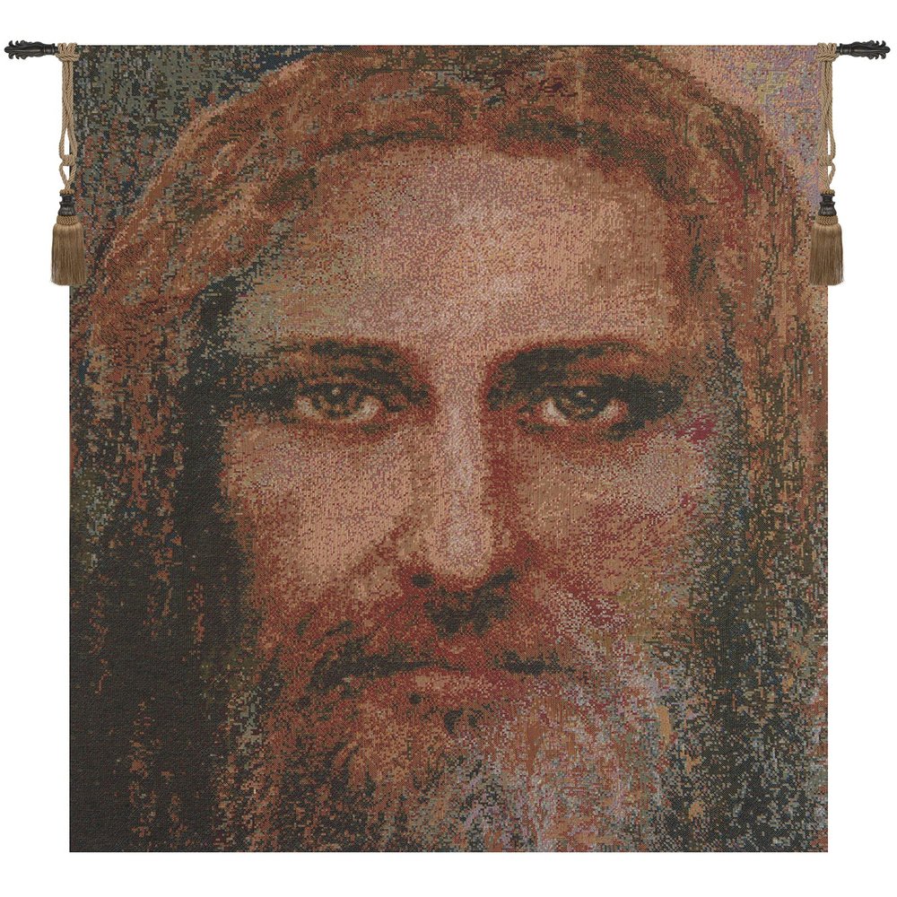 Face Of Christ European Tapestries - 17 in. x 25 in. Cotton/Polyester/Viscose by Charlotte Home Furnishings