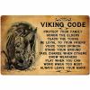 Viking Metal Tin Sign,Viking Code,Wall Decor for Home Bar Restaurant Cafe Pub Outdoor 12x17 Inch view 1