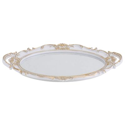 1pc Vintage Mirror Tray Perfume Storage Tray Retro Storage Perfume Photographing Retro Plate Photo Props Photographing Prop Make-up