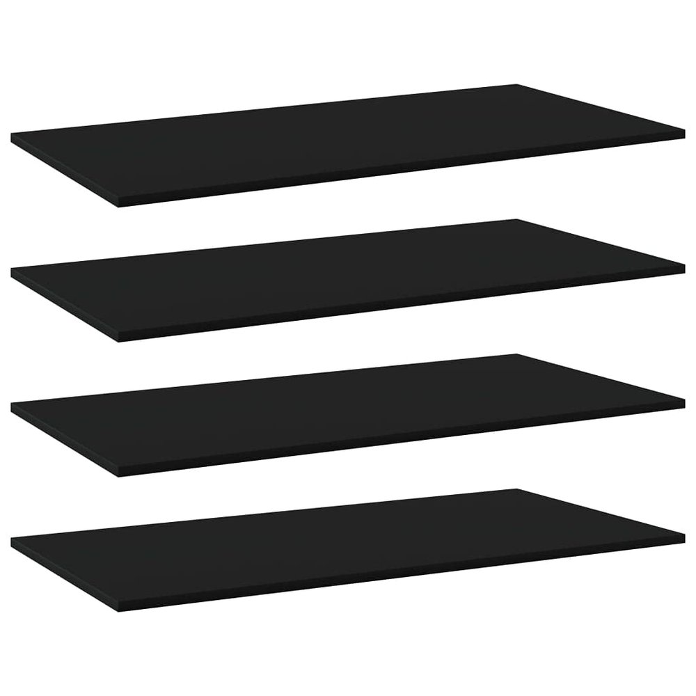 KTHLBRH (Quick Delivery) Can be Combined with Other Products, Bookshelf cabinets, Bathroom cabinets, Floating Shelves, etc. Bookshelf Boards 4 pcs Black 39.4"x19.7"x0.6" Chipboard