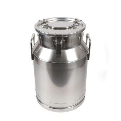 20-60L Stainless Steel Milk Can Wine Milk Bucket Wine Pail Bucket Milk Can Tote Jug with Sealed Lid Heavy Duty, with Independent Embedded Silicone Sealed Lid (60L)