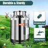 20-60L Stainless Steel Milk Can Wine Milk Bucket Wine Pail Bucket Milk Can Tote Jug with Sealed Lid Heavy Duty, with Independent Embedded Silicone Sealed Lid (60L) view 4