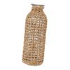 Hemoton Seagrass Flower Vase Glass Bud Vase Wicker Basket Rustic Farmhouse Flower Table Centerpieces for Home Living Room Bedroom view 1