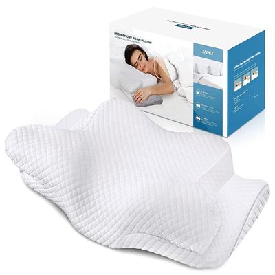 ZAMAT Adjustable Cervical Memory Foam Pillow, Odorless Neck Pillows for Pain Relief, Orthopedic Pillows for Sleeping with Cooling Pillowcase, Bed Support Pillow for Side, Back, Stomach Sleeper