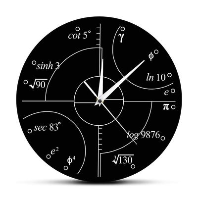 Advanced Math Irrational Numbers Wall Clock Science Mathematical Wall Art Modern Clock Wall Watch Classroom Decor Teachers Gift(No Frame)