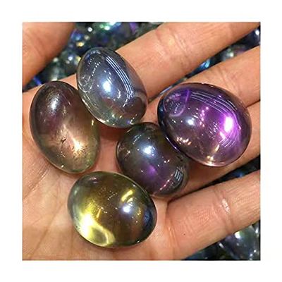Natural Bulk Gemstone Crystals Aura Clear Quartz Tumbled Stone 200g for Decoration Decoration