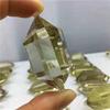 Natural 2pcs Quartz Healing Stones Yellow Citrine Crystal Double Wand Points 55-65mm for Home Decoration view 4