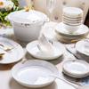 60 Heads jingdezhen ceramics chinese dishes Tablewar Tableware Rice Bowl Dish Salad Noodles Bowl Plate Dinnerware Sets view 3