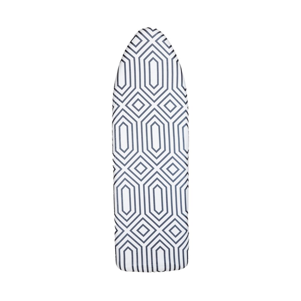 Simplify Ironing Board Cover | Scorch Resistant | Cotton | Thick Padding | Stretch Elastic Fit | Hook and Loop Fasteners | Cover ONLY | Graphite
