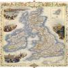 1800's Map British Isles England Dublin Edinburgh Vintage Poster Repro (16 X 24 Image Size Paper) view 1