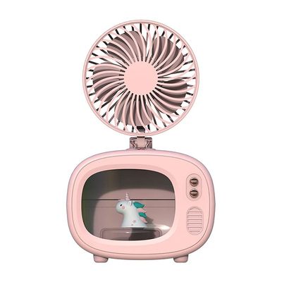 FUFU Cooling Fans Personal Air Cooler, 4000 mAh Cordless Portable Air Conditioner with 3 Speed Modes, Rechargeable Mini Air Conditioner Fan with 7 Colors Night Light for Desktop, Office, Room (Green)