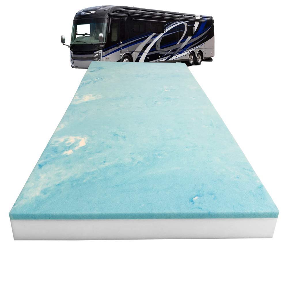 Foamma 2 x 40 x 80 Camper/RV Travel Gel Memory Foam Bunk Mattress Topper, Made in USA, Comfortable, Travel Trailer, CertiPUR-US Certified, Cover Not Included