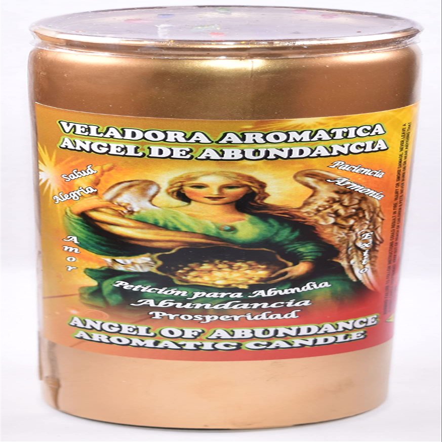 12 PCS Angel of Abundance Candle-Angel DE ABUNDANCIA Cocktail Aromatic Gold