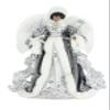 14" Inch Ethnic African American Standing Graceful Grey Glittering Mandolin Angel Christmas Tree Topper or Table Top 514116 view 1