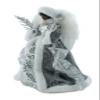 14" Inch Ethnic African American Standing Graceful Grey Glittering Mandolin Angel Christmas Tree Topper or Table Top 514116 view 3