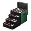 ZOBER Christmas Ornament Storage Box - Stores 64 3" Ornaments with Drawer Style Trays - Tear Proof 600D Oxford Fabric - Ornament Organizer Storage Box, Durable Christmas Containers Holder - Green view 1