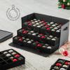 Premium Large Christmas Ornament storage Box, with Side Open, Drawer Style Trays - 3" Compartment, 8 Trays, Keeps 128 Holiday Ornaments & Xmas Accessories, Storage Container Made Of 600D Oxford Fabric view 2