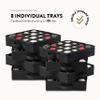 Premium Large Christmas Ornament storage Box, with Side Open, Drawer Style Trays - 3" Compartment, 8 Trays, Keeps 128 Holiday Ornaments & Xmas Accessories, Storage Container Made Of 600D Oxford Fabric view 4