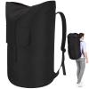 Backpack Laundry Bag, 115L Heavy Duty Extra Large College Laundry Backpack, Dirty Clothes Bag with Shoulder Straps, Laundry Hamper Bag with Drawstring Closure for College Dorm, Apartment Black view 1