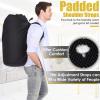 Backpack Laundry Bag, 115L Heavy Duty Extra Large College Laundry Backpack, Dirty Clothes Bag with Shoulder Straps, Laundry Hamper Bag with Drawstring Closure for College Dorm, Apartment Black view 4