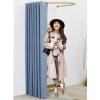 GZHENH Dressing Changing Room, Simple Wall-Mounted Dressing Room Load-Bearing U-Shaped Frame Mute Buttonhole Privacy Screen Changing Room, 10 Colors, 3 Sizes (Color : Blueb, Size : 80X80X200CM) view 1