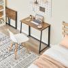 WOHOMO Folding Desk for Small Spaces, 31.5 Inch Foldable Computer Desks, Small Desk for Home Office, Study, Bedroom, Space Saving Writing Work Computer Table, Easy to Fold, Rustic Walnut view 2