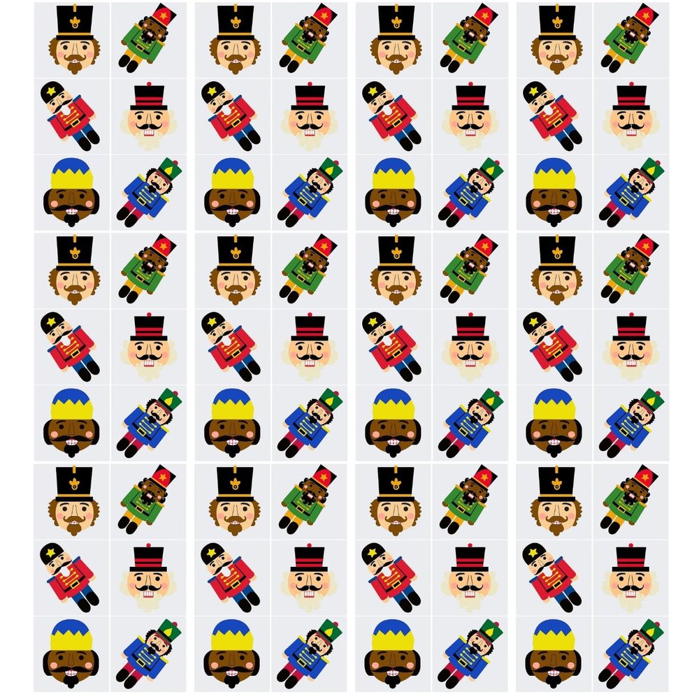 Nutcracker Tattoos - Apparel Accessories - 72 Pieces