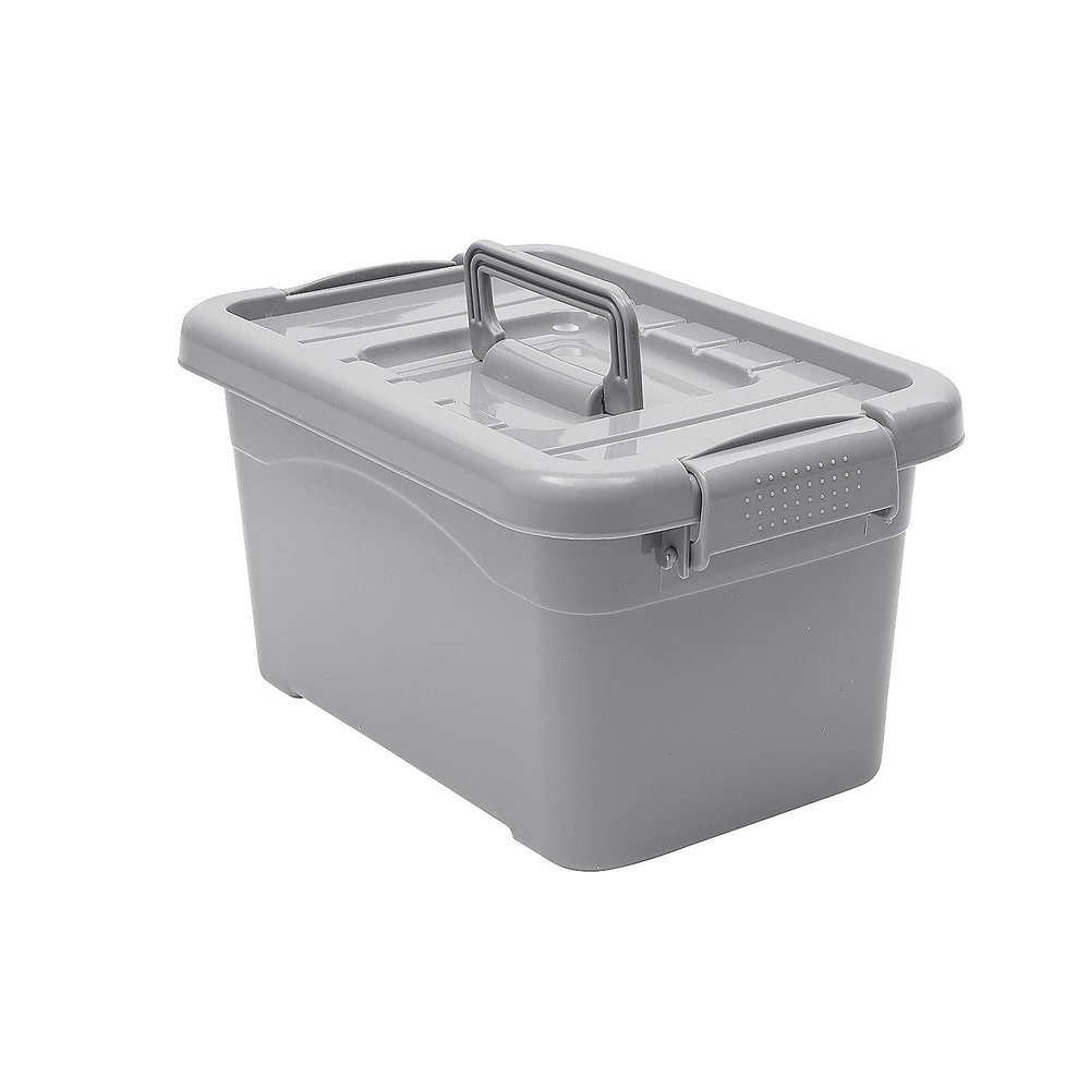 Fun Express Grey Locking Storage with Lid & Handle - Educational - 3 Pieces