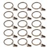 Cabilock 50pcs Vintage Shower Curtain Hooks Clips Easy Install Glide for Bathroom Curtain Accessories Inner Antique Finish view 1