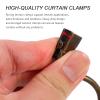Cabilock 50pcs Vintage Shower Curtain Hooks Clips Easy Install Glide for Bathroom Curtain Accessories Inner Antique Finish view 3